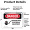 Signmission High Voltage Electrical Equipment Danger Sign, Vinyl Decal, 10in W x 7in L, 2PK OS-2PACK-DS-D-710-L-1329 - alternate 4